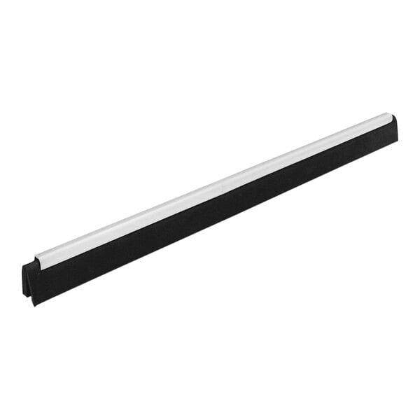A long black and white Libman Flex Floor Squeegee blade.