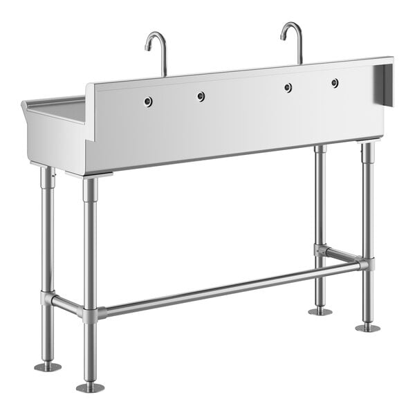 Regency 48" x 17 1/2" Hand Sink with (2) 8" Center Faucets