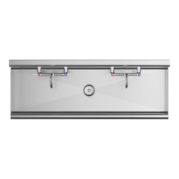 Regency 48" x 17 1/2" Hand Sink with (2) 8" Center Faucets