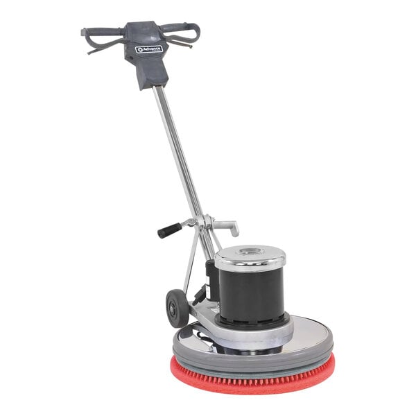 An Advance Pacesetter floor cleaning machine with a red and black handle.