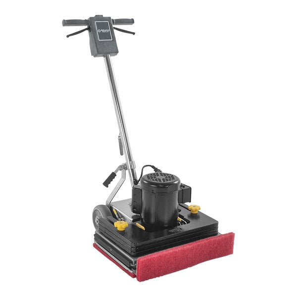 An Advance deluxe corded orbital floor scrubber with a black base and a handle.