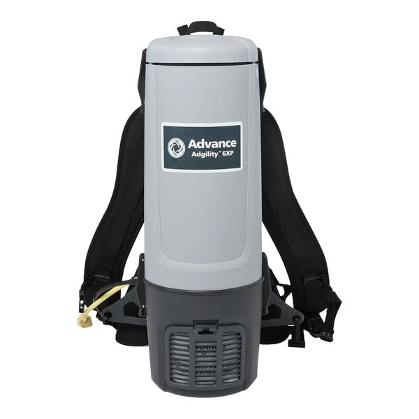 A grey and black Advance Adgility 6XP backpack vacuum.