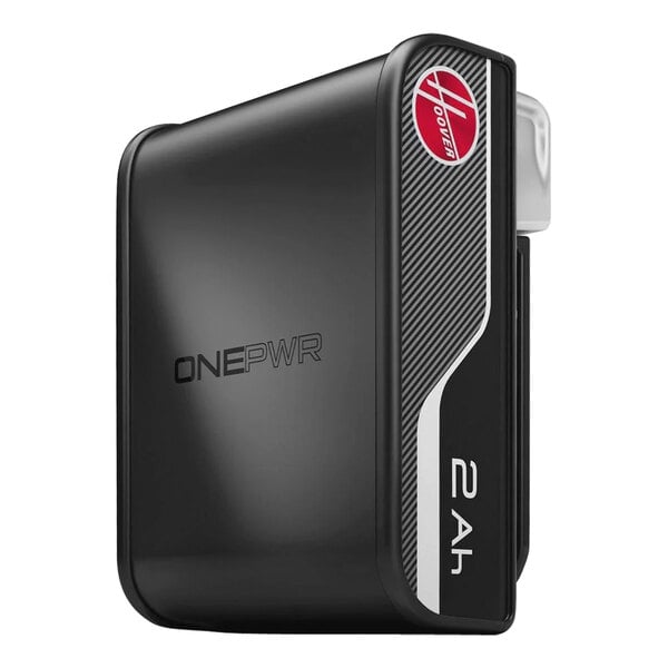 A black rectangular Hoover ONEPWR 20V battery with a red logo.