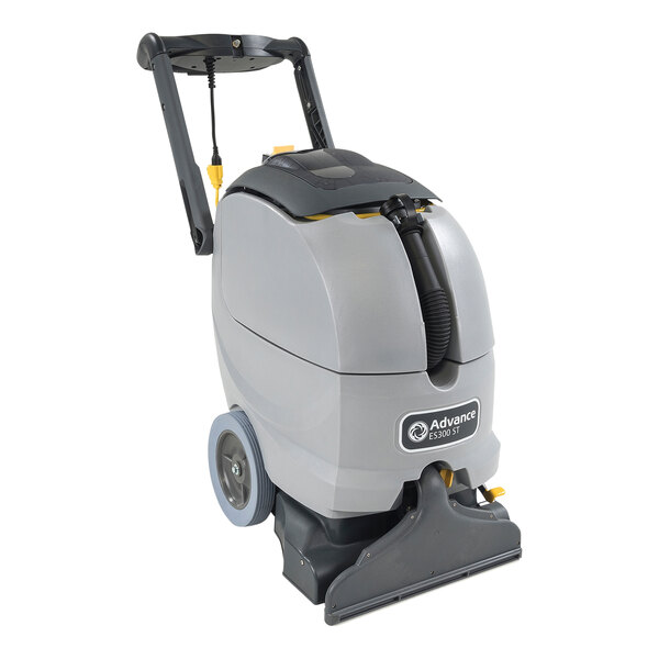 An Advance ES300 carpet extractor with wheels and a handle.