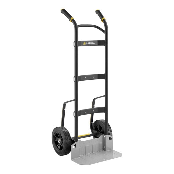 A Gorilla steel hand truck with rubber wheels.