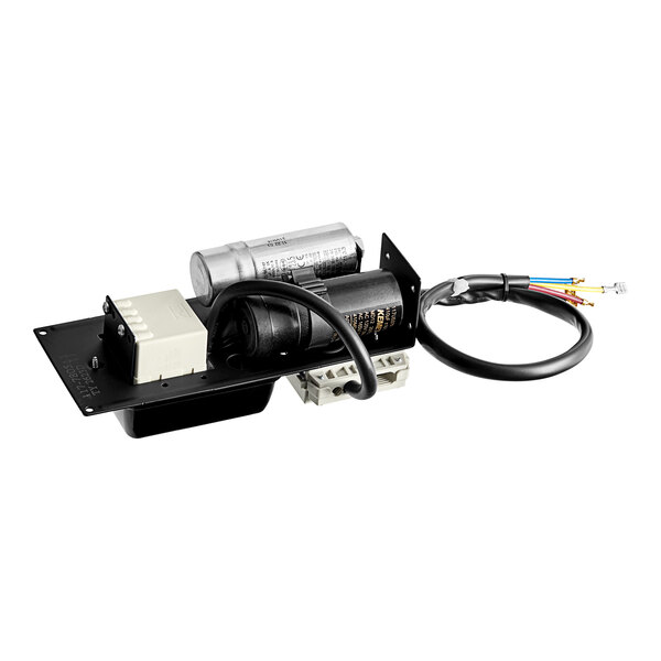 An Avantco starter for refrigeration compressors with wires.