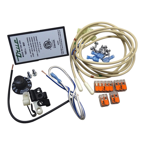 A True Electronic Temperature Control kit with a group of electrical wires and connectors.