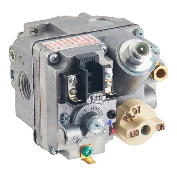 A Frymaster natural gas valve with a metal housing.