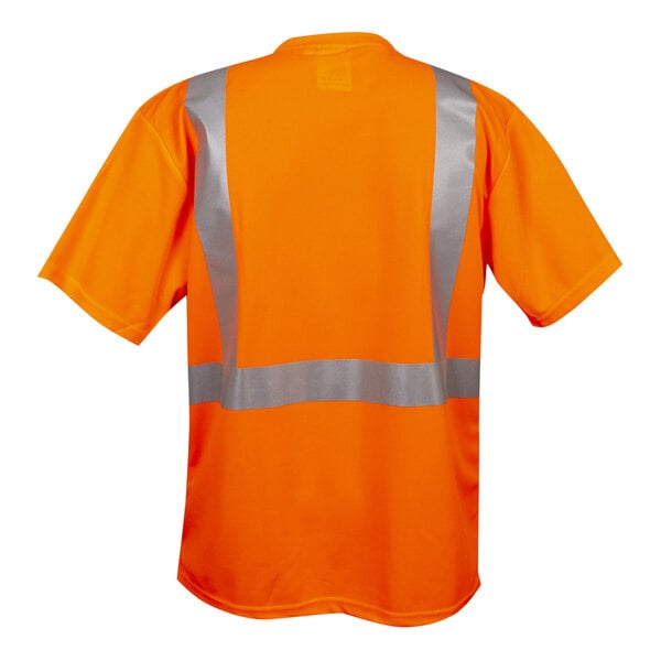 A Cordova hi-vis orange safety shirt with reflective stripes.