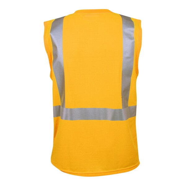 A Cordova orange mesh safety shirt with reflective stripes.