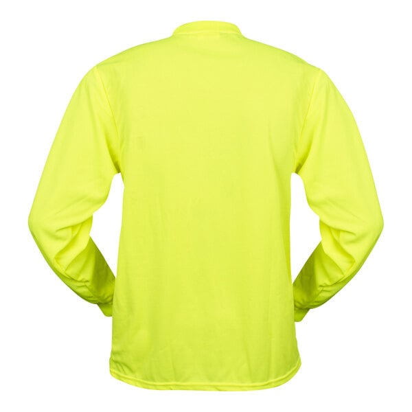 A yellow Cordova long sleeve hi-vis mesh shirt.