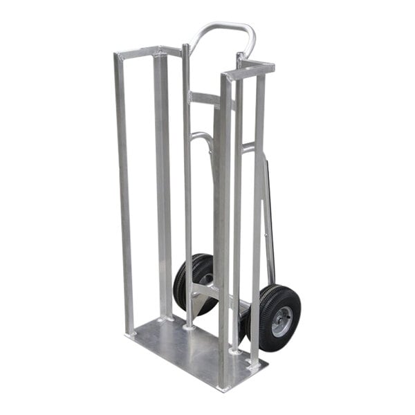 A silver Valley Craft beverage hand truck with two wheels and handles.