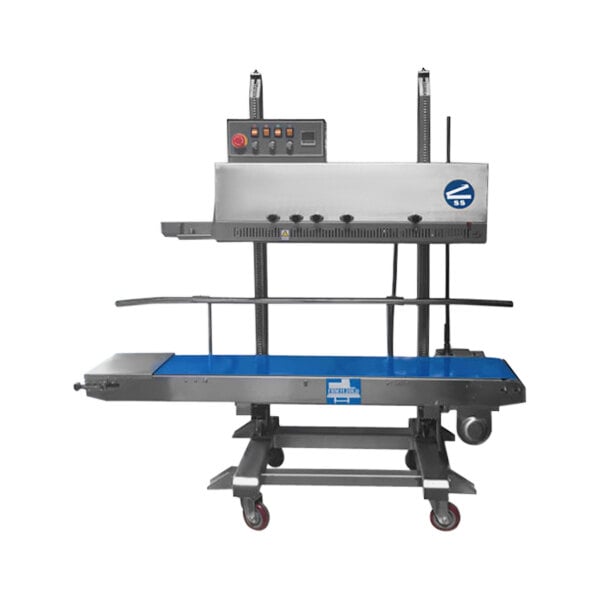 A Sealer Sales band sealer with a blue surface.