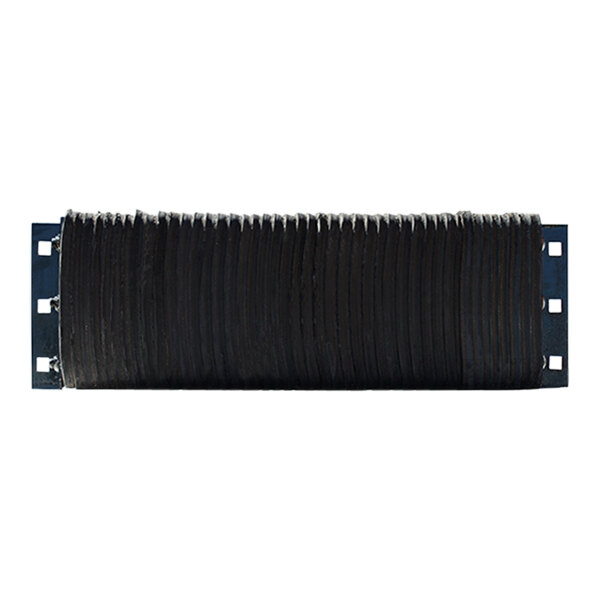 A black rectangular Dock Bumper with metal strips on the corners.