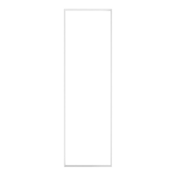 A rectangular white door gasket with a white background.