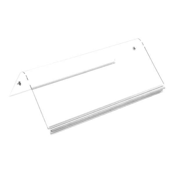 A clear plastic lid with a metal handle for a Master-Bilt refrigeration unit.