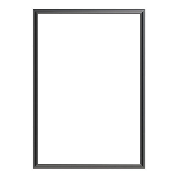 An Avantco black rectangular door gasket with white screen.