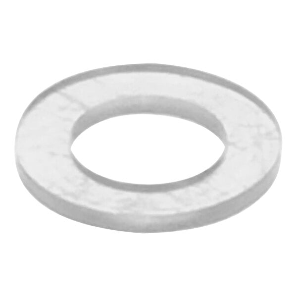 A white circle with a hole in it.