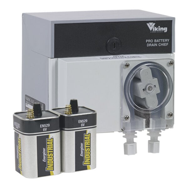 A white Viking Pro Chemical Pump with a white SuperTube attached.