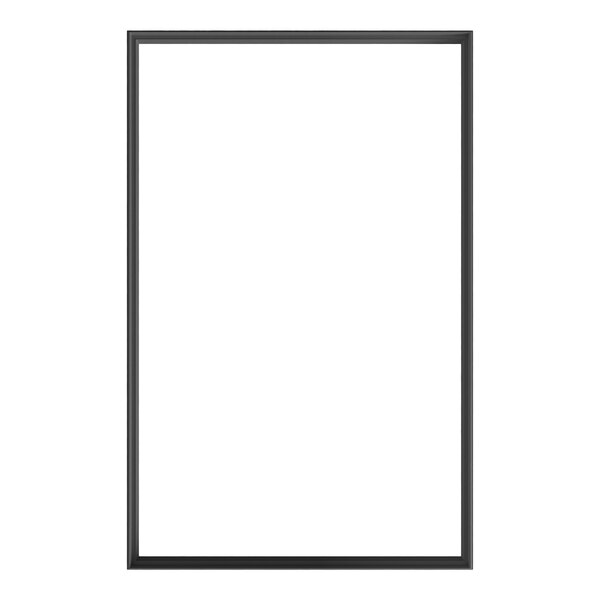 A black rectangular door gasket.