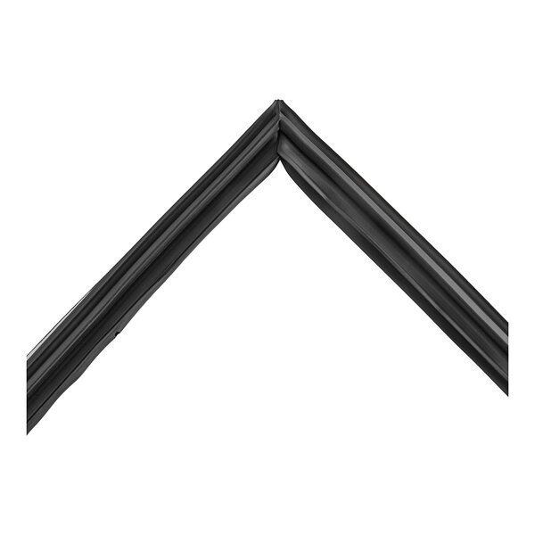 A close-up of a black Galaxy door gasket for refrigeration.
