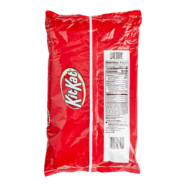 A red bag of KIT KAT Chopped Bars on a white background.