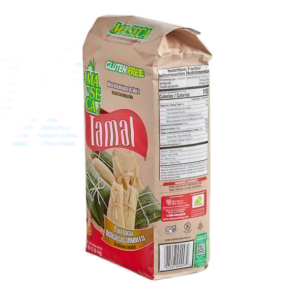A package of Maseca Tamal Corn Masa Flour.