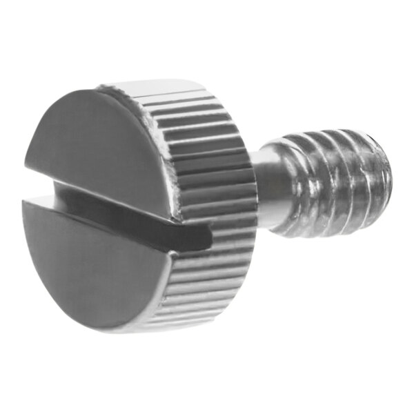 A close-up of a TurboChef 1/4" thumb panel screw with a metal nut.
