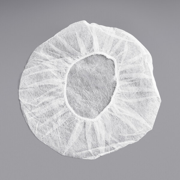 A white Choice polypropylene hair cap.