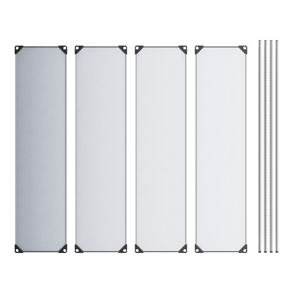 Regency 18" x 72" Solid Galvanized Steel 4-Shelf Kit with 74" Posts