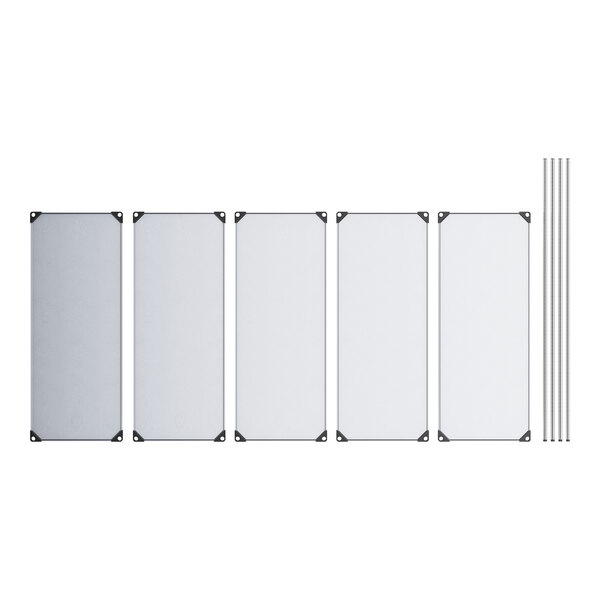 Regency 24" x 60" Solid Galvanized Steel 5-Shelf Kit with 74" Posts