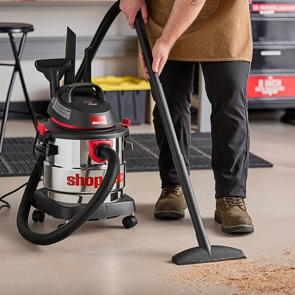 Shop Vac 5989305 5 Gallon 4 1 2 Peak HP Stainless Steel Wet Dry Vacuum with Tool Kit
