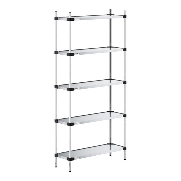 Regency 14" x 42" NSF Solid Galvanized Steel 5-Shelf Kit with 86" Posts