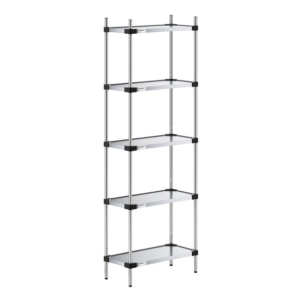 Regency 14" x 30" NSF Solid Galvanized Steel 5-Shelf Kit with 86" Posts