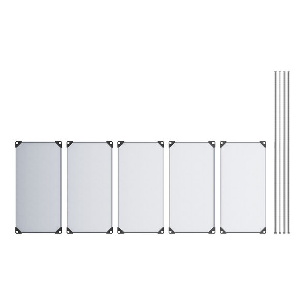 Regency 21" x 42" Solid Galvanized Steel 5-Shelf Kit with 74" Posts