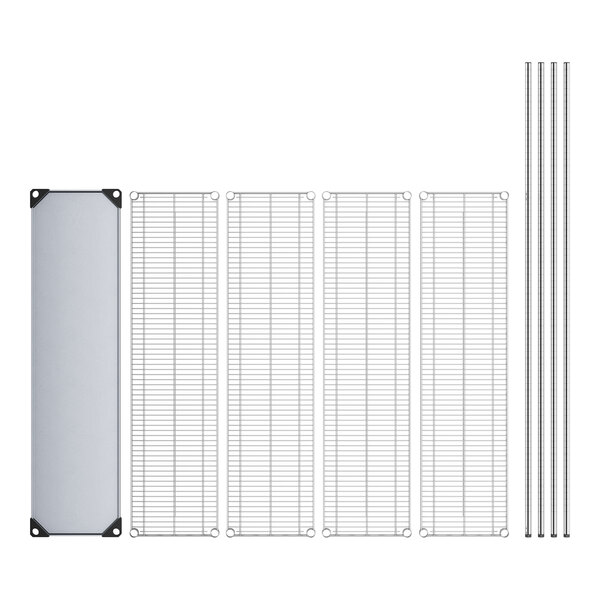 A white rectangular object with metal grids on the bottom.