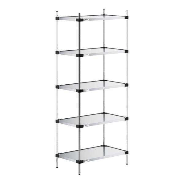 Regency 21" x 36" NSF Solid Galvanized Steel 5-Shelf Kit with 86" Posts