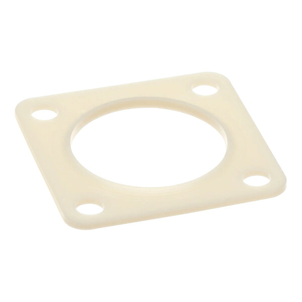 A white oval gasket with holes.