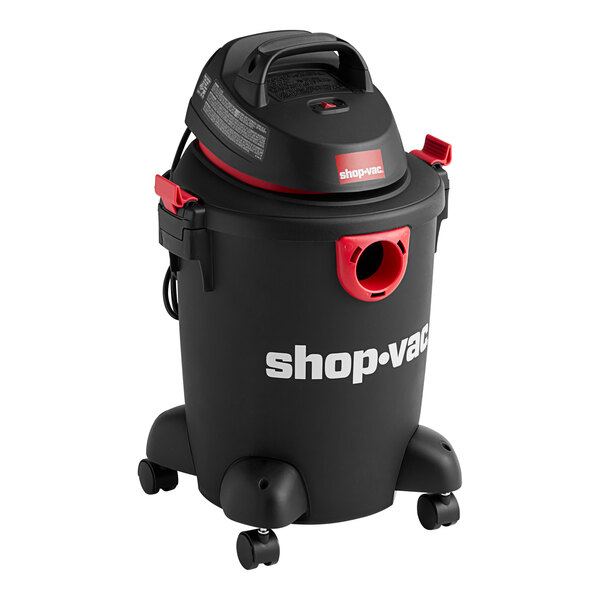A black and red Shop-Vac 6 gallon wet/dry vacuum.