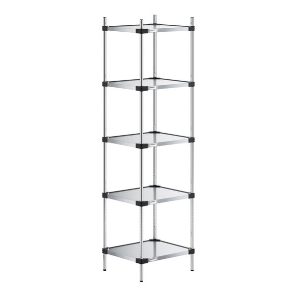 Regency 21" x 24" NSF Solid Galvanized Steel 5-Shelf Kit with 86" Posts