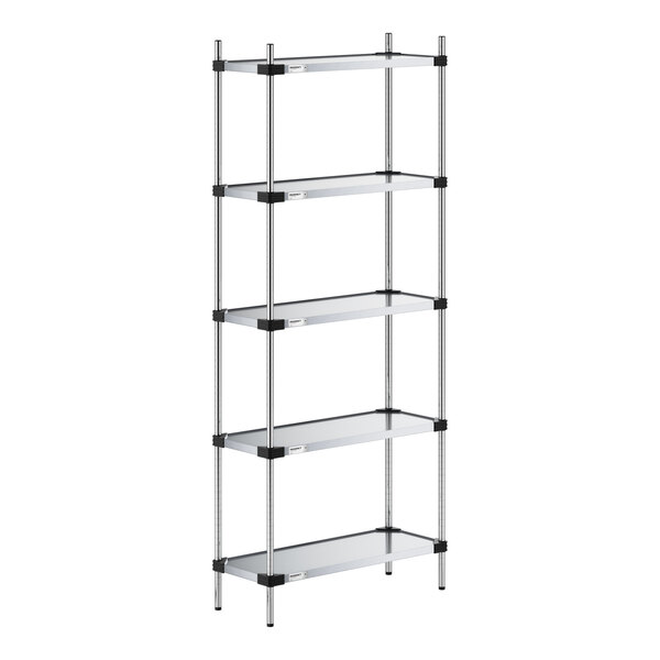 Regency 14" x 36" NSF Solid Galvanized Steel 5-Shelf Kit with 86" Posts