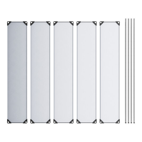 Regency 14" x 72" Solid Galvanized Steel 5-Shelf Kit with 74" Posts