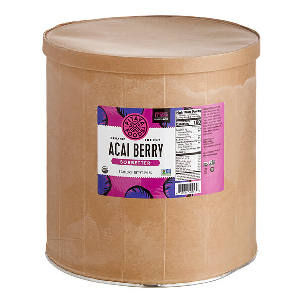 Pitaya Foods Organic Acai Sorbet 3 Gallon