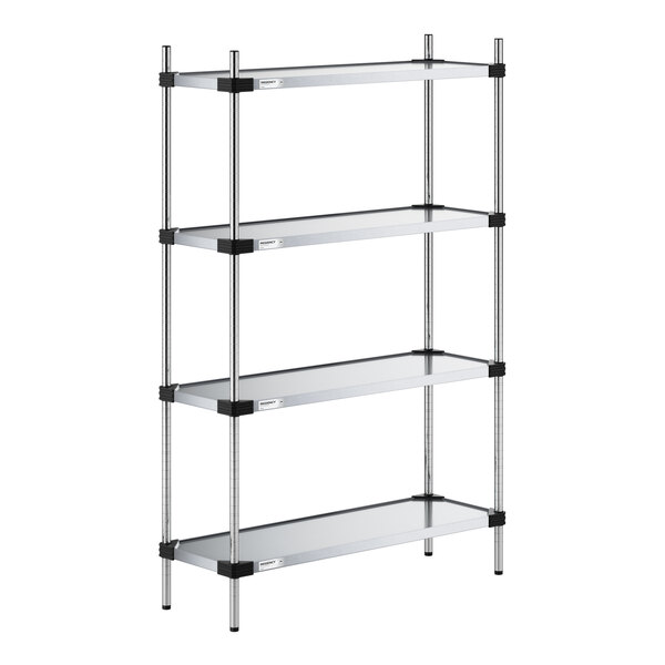 Regency 14" x 42" NSF Solid Galvanized Steel 4-Shelf Kit with 64" Posts