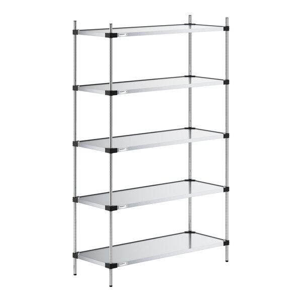 Regency 21" x 54" NSF Solid Galvanized Steel 5-Shelf Kit with 86" Posts