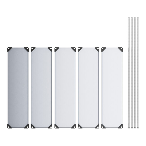 Regency 14" x 54" Solid Galvanized Steel 5-Shelf Kit with 74" Posts