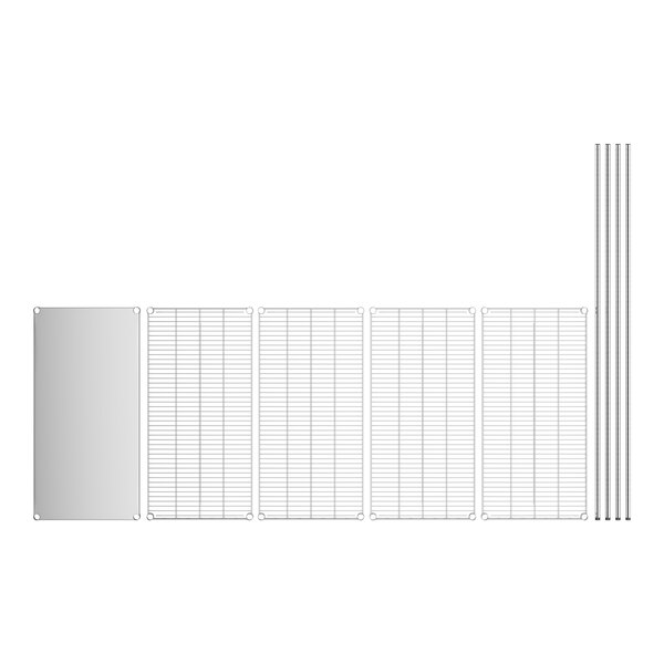 A white rectangular sheet with a grid of metal rods.