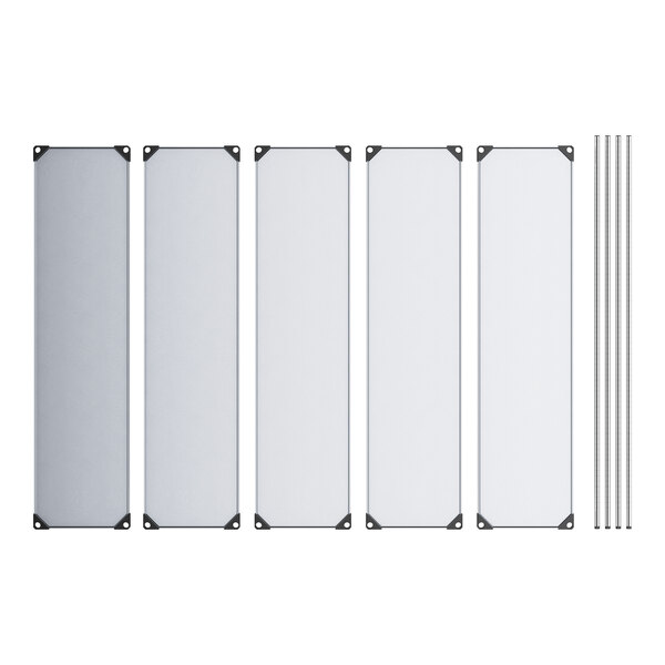 Regency 18" x 72" Solid Galvanized Steel 5-Shelf Kit with 74" Posts