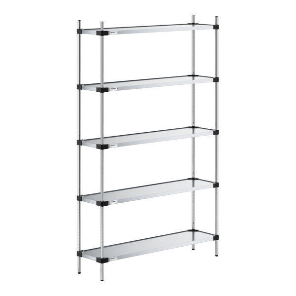 Regency 14" x 54" NSF Solid Galvanized Steel 5-Shelf Kit with 86" Posts