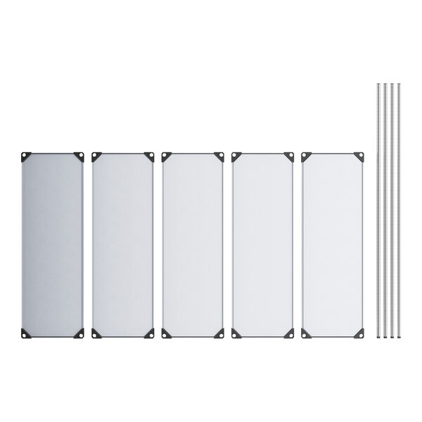 Regency 18" x 54" Solid Galvanized Steel 5-Shelf Kit with 74" Posts